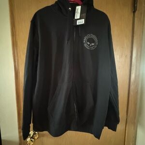 Harley-Davidson Black Zip-Up Men's Hoodie